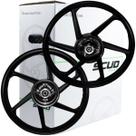Par de rodas de alumínio liga leve freio a tambor CG125 Fan Titan KS KSE 2000 a 2008 com rolamentos Scud