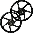 Par de rodas de alumínio liga leve freio a tambor CG125 Fan Titan KS KSE 2000 a 2008 com rolamentos