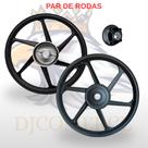 Par De Rodas Fan Titan Cg 125 2000 A 2008 Pretas fabreck novas par Fabreck FBK nacional