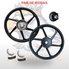 Par De Rodas Fan Titan Cg 125 2000 A 2008 Pretas fabreck novas par Fabreck FBK nacional