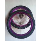 Par De Rodas Para Bicicleta Infantil Aro 16 + Pneus + Câmara + Catraca. (Montada)