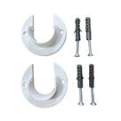 Par de suporte roseta flange para varão 19mm- branco Par de suporte roseta flange para varão 19mm- branco