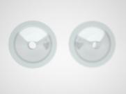 Par De Tarrachas Silicone 6mm Ouro Branco 18k E. Imediata