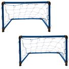 Par de Traves Golzinhos de Treinamento Futebol Azul Com Rede Dafoca Sports