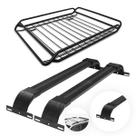 Par De Travessa Larga Rack Teto Bagageiro Gradeado 100cm x 80cm Par De Travessa Larga Rack Teto Bagageiro Gradeado 100cm x 80cm