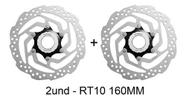 Par disco de freio / rotor shimano sm-rt10 160mm para center lock com porca