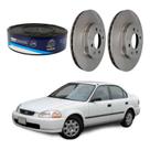 Par Disco Freio Dianteiro Honda Civic 1.5 1.6 1997 A 2000