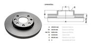 Par disco freio gm corsa 1.6/celta 1.4 dian ventila