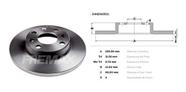 Par disco freio gm corsa/celta 1.0 dian solido
