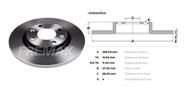 Par disco freio peugeot 206 1.0 16v dian solido Par disco freio peugeot 206 1.0 16v dian solido