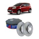 Par Disco Freio Solido Dianteiro Acdelco Fiat Uno 2010 A 2015 Kit2594