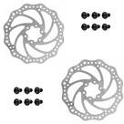 Par Disco Rotor De 160mm Para Freio A Disco GTS Com 6 Parafusos Para Bicicleta Aro 26 - 29 Par Disco Rotor De 160mm Para Freio A Disco GTS Com 6 Parafusos Para Bicicleta Aro 26 - 29