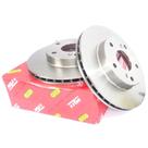 Par discos de freio ventilados dianteiros - VW Fox Crossfox Spacefox aro 14 - Varga TRW RCDI06250