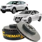 Par Discos Freio Dianteiro Nissan Kicks Versa Fremax