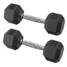 Par Dumbbell D1FITNESS 4kg Sextavado Emborrachado