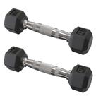 Par Dumbbell Sextavado Emborrachado - 1kg