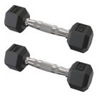 Par Dumbbell Sextavado Emborrachado - 2,5kg