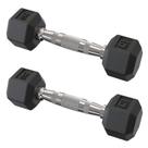 Par Dumbbell Sextavado Emborrachado - 2kg