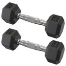 Par Dumbbell Sextavado Emborrachado - 3kg