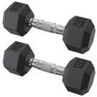 Par Dumbbell Sextavado Emborrachado - 6kg
