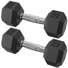 Par Dumbbell Sextavado Emborrachado - 8kg Par Dumbbell Sextavado Emborrachado - 8kg