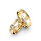 Par e aliança SANTORINI em ouro 18k