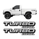 Par Emblema Adesivo Caçamba Ford F250 Turbo Diesel Tdslpp Cor Padrão