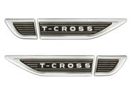 Par Emblema Adesivo Resinado Lateral Porta Vw T-Cross