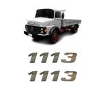 Par Emblema Caminhão Mb 1113 Adesivo Cromado Lateral (2pç)