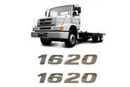 Par Emblema Caminhão Mb 1620 Adesivo Cromado Lateral (2pç)