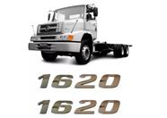 Par Emblema Caminhão Mb 1620 Adesivo Cromado Lateral (2pç)