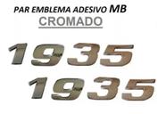 Par Emblema Caminhão Mb 1935 Adesivo Cromado Lateral (2pç)