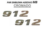 Par Emblema Caminhão Mb 912 Adesivo Cromado Lateral (2pç)