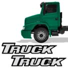 Par Emblema Caminhão Mb Truck Adesivo Resinado Lateral