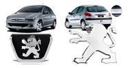 Par Emblema Dianteiro Grade Traseiro Mala Peugeot 206 Hatch Cromado