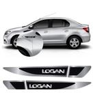 Par Emblema Lateral Resinado Aplique Adesivo Paralama Porta LOGAN TODOS