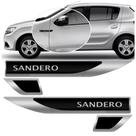 Par Emblema Lateral Resinado Aplique Adesivo Paralama Porta SANDERO TODOS