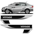 Par Emblema Lateral Resinado Aplique Adesivo Paralama Porta VOYAGE TODOS