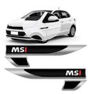 Par Emblema Lateral Resinado Aplique Adesivo Paralama Porta Vw MSI