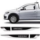 Par Emblema Lateral Resinado Aplique Adesivo Paralama Porta VW Saveiro