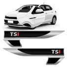 Par Emblema Lateral Resinado Aplique Adesivo Paralama Porta VW TSI