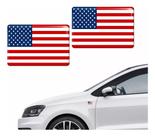 Par Emblemas Adesivos Bandeira Eua 3d Resinado Kit Bd47