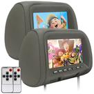 Par Encosto Com Tela Lcd Cinza Fiat Idea 2006 2007 2008 2009 2010 2011 7 Polegadas Dependente Replicação Visor Monitor