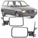 Par Espelho Retrovisor Direito e Esquerdo Fiat Uno Fixo 85 86 87 88 89 90 91 2/4 Portas Preto