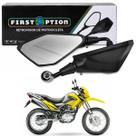 Par Espelho Retrovisor Moto Haste Curta Rebaixada Lente Convexa Rosca Honda First Option