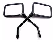 Par Espelho Retrovisor Preto Moto Honda Cbx 200 250 Strada Twister Nx 400 Falcon Fixo - 0187
