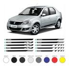 Par Faixa Lateral Adesivo Logan 2007 À 2014 Renault Em Vini