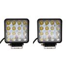 Par Farol 16 Leds Branco 48W Aplicação Universal Adaptação