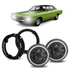Par Farol Angel Eyes + Suporte Dodge Polara 1973 1974 a 1981