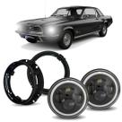 Par Farol Angel Eyes + Suporte Ford Mustang 65 a 68 70 a 73